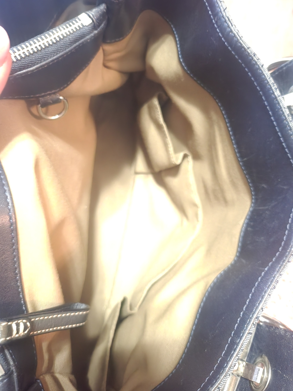 Vintage 2003 Coach Signature Tote – Blue Leather Trim & Silver Hardware 16x11x4 - Picture 11 of 12